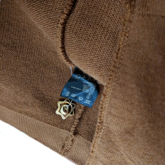 Escada Knit Wool Cardigan Fringe Star Buttons 36 - Picture 5 of 8